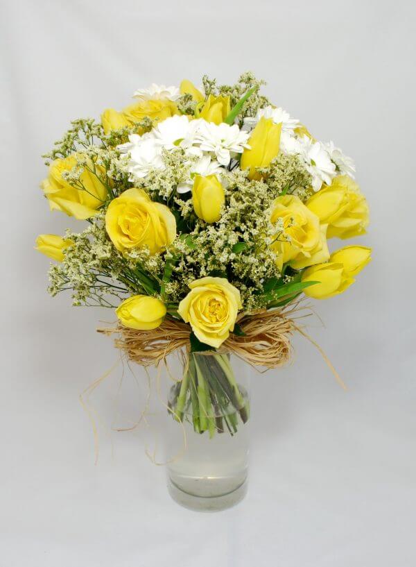 Yellow tulip - rose