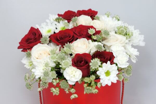 Box - red and white rose - Image 2